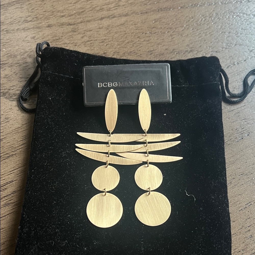 BCBGMaxAzria Chic Gold Statement Earrings